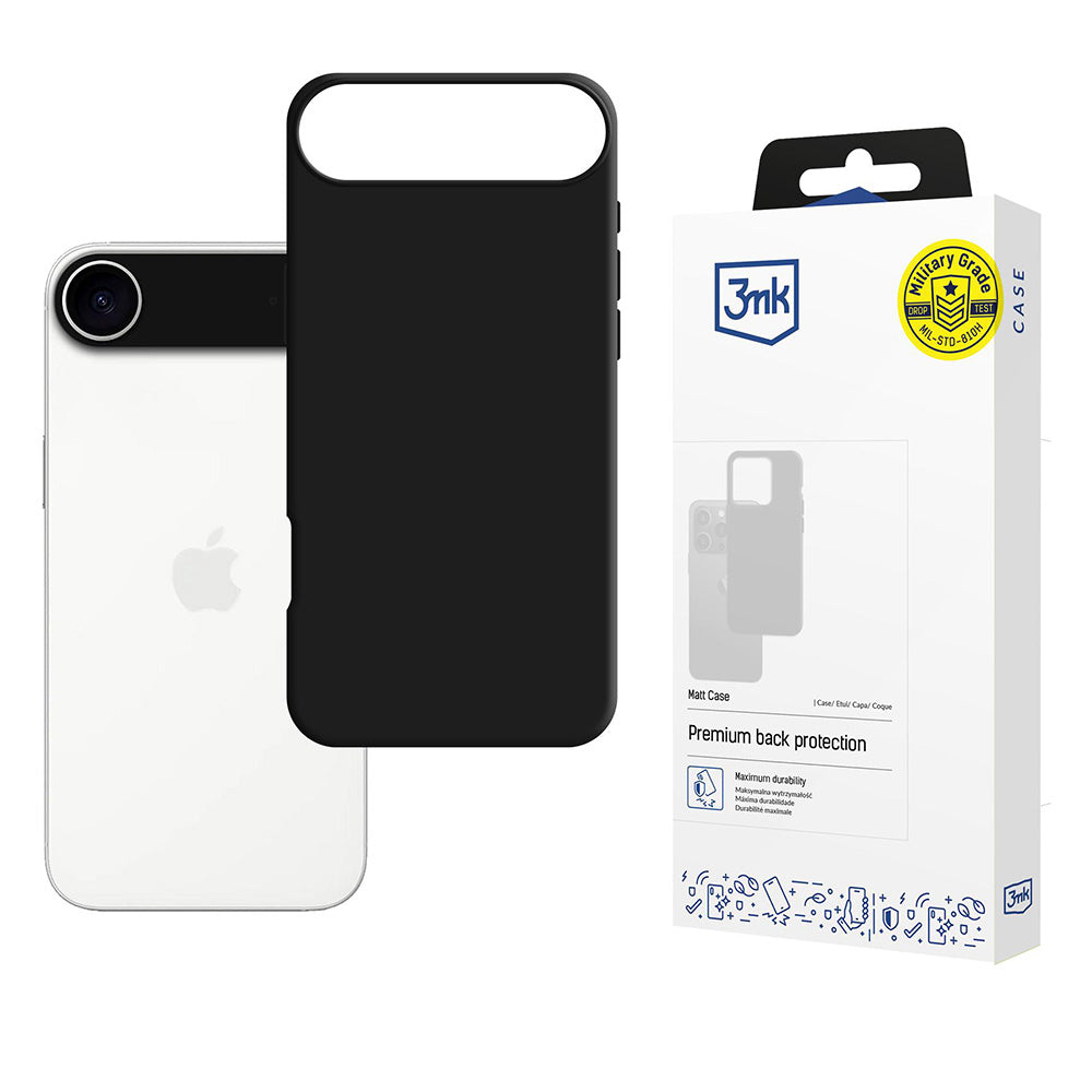 Ovitek za Apple iPhone 17 Air, 3MK, mat črn