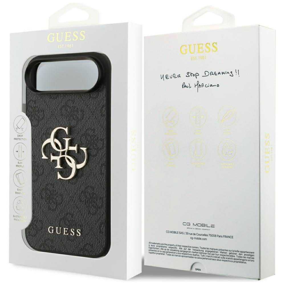Ovitek za Apple iPhone 17 Air, Guess, 4G Big Logo, črn