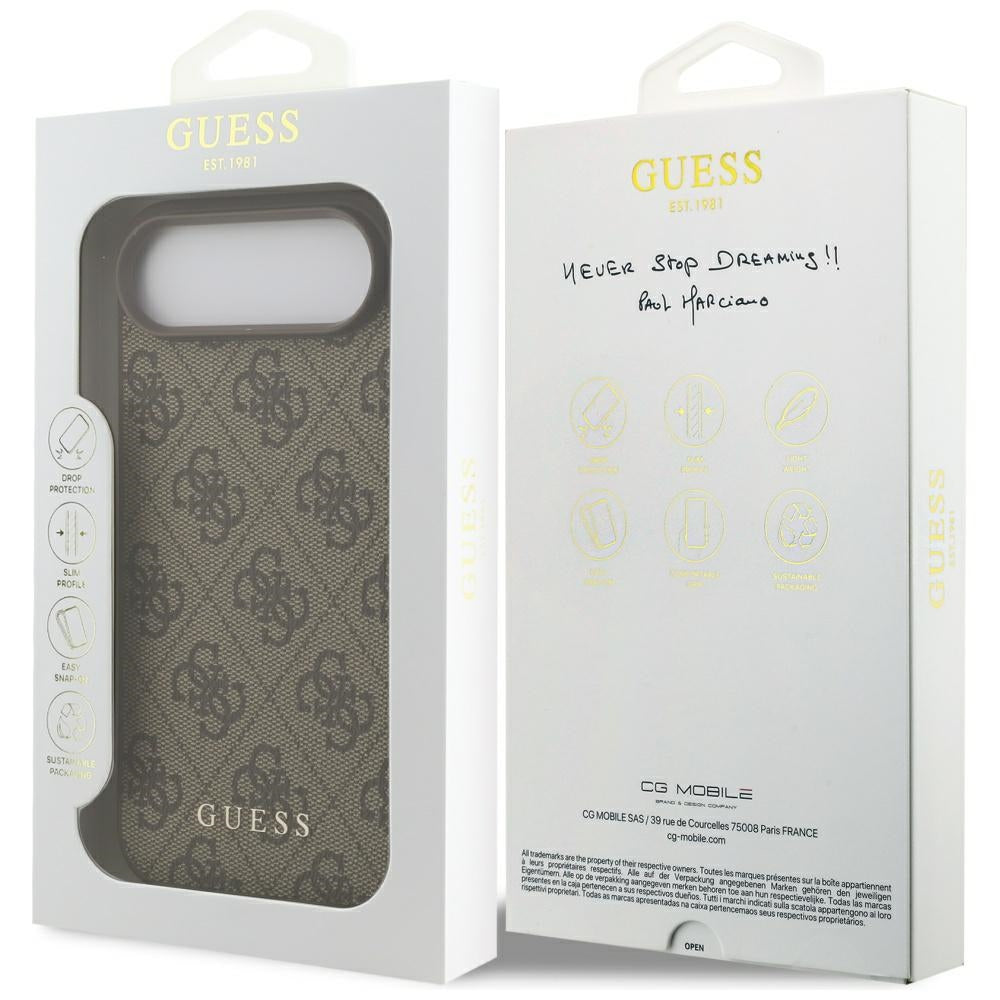 Ovitek za Apple iPhone 17 Air, Guess, 4G Classic, rjava