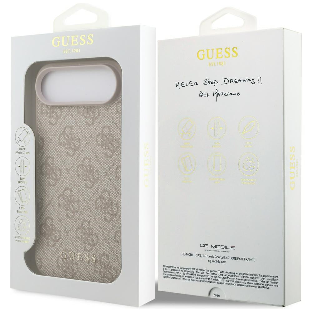 Ovitek za Apple iPhone 17 Air, Guess, 4G Classic, Roza