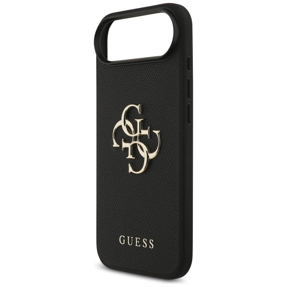 Ovitek za Apple iPhone 17 Air, Guess, 4G Grained Big and Classic Logo, črn