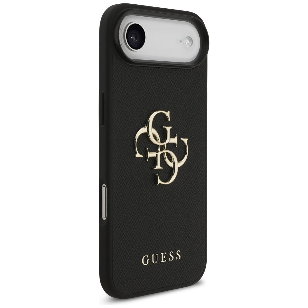 Ovitek za Apple iPhone 17 Air, Guess, 4G Grained Big and Classic Logo, črn