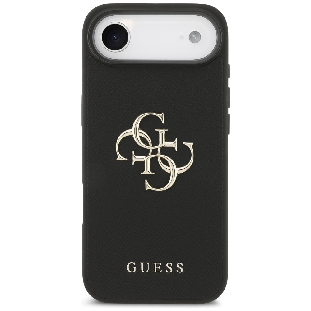Ovitek za Apple iPhone 17 Air, Guess, 4G Grained Big and Classic Logo, črn