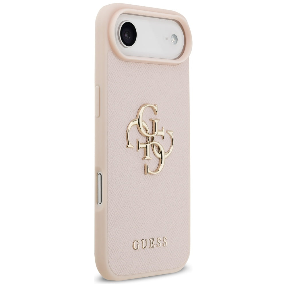 Ovitek za Apple iPhone 17 Air, Guess, 4G Grained Big and Classic Logo, Roza