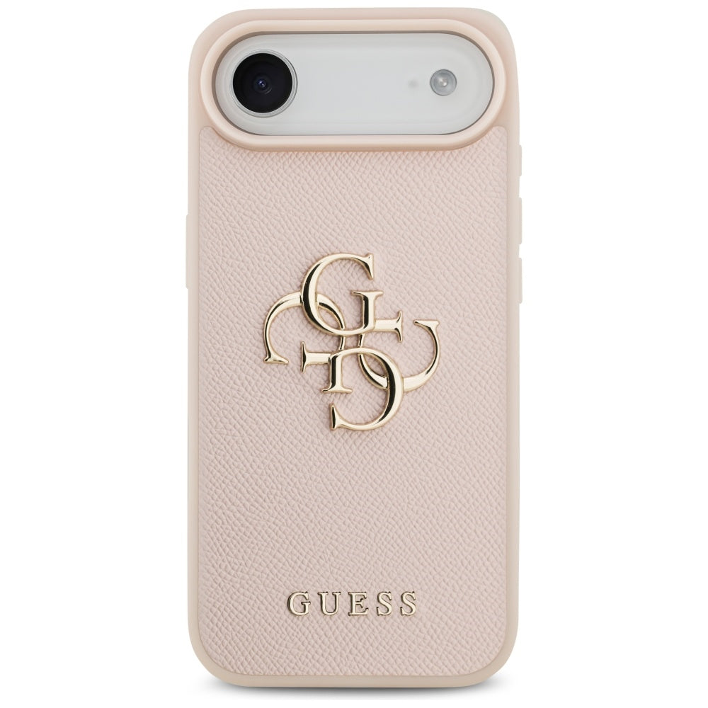 Ovitek za Apple iPhone 17 Air, Guess, 4G Grained Big and Classic Logo, Roza
