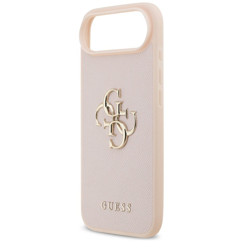 Ovitek za Apple iPhone 17 Air, Guess, 4G Grained Big and Classic Logo, Roza