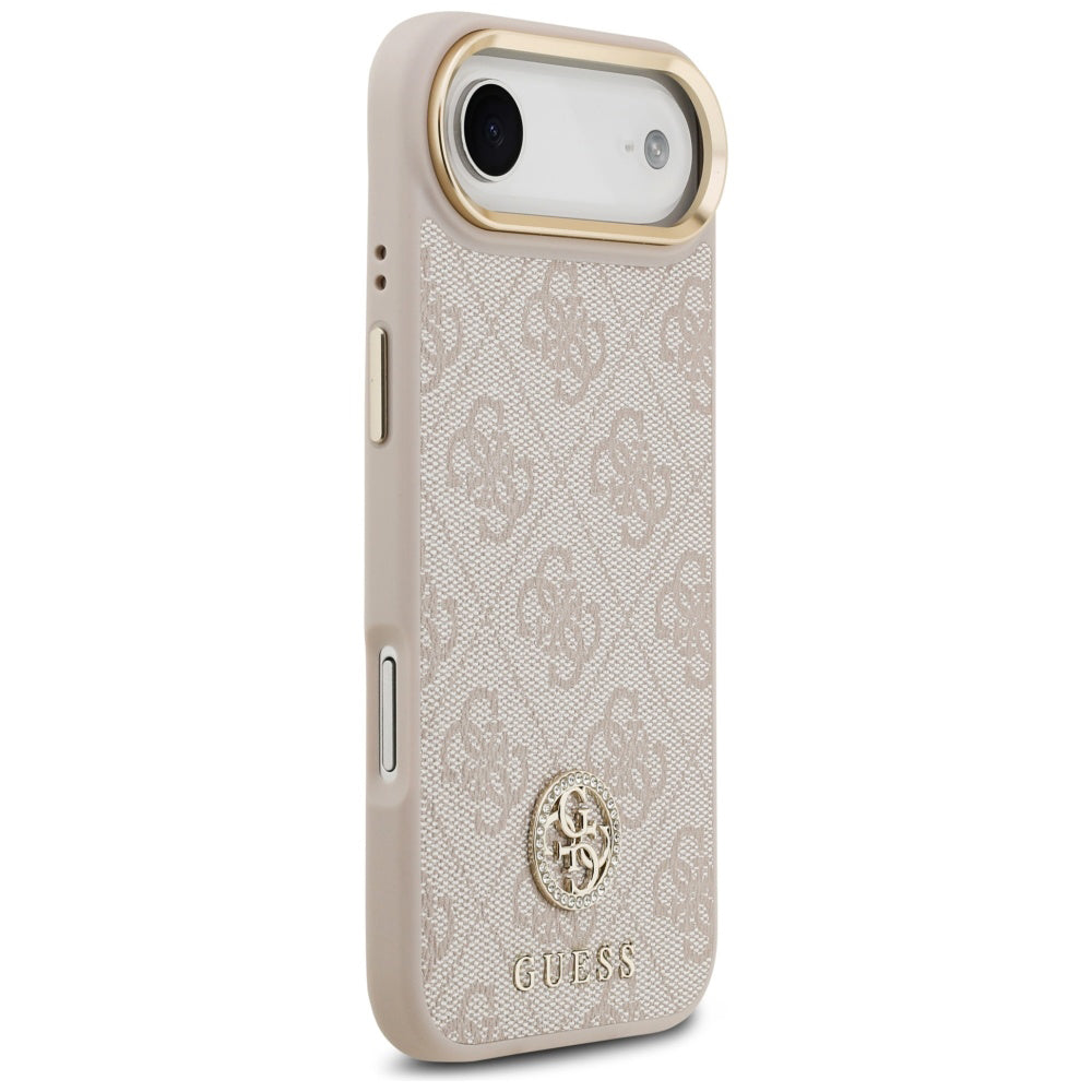 Ovitek za Apple iPhone 17 Air, Guess, 4G Strass Logo and Big Strap, Roza