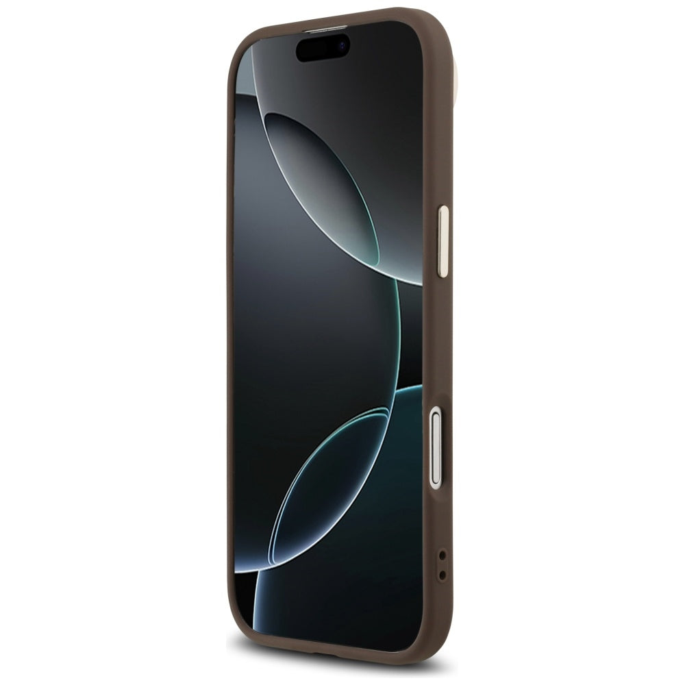 Ovitek za Apple iPhone 17 Air, Guess, 4G Triangle Logo, Zlato rjava