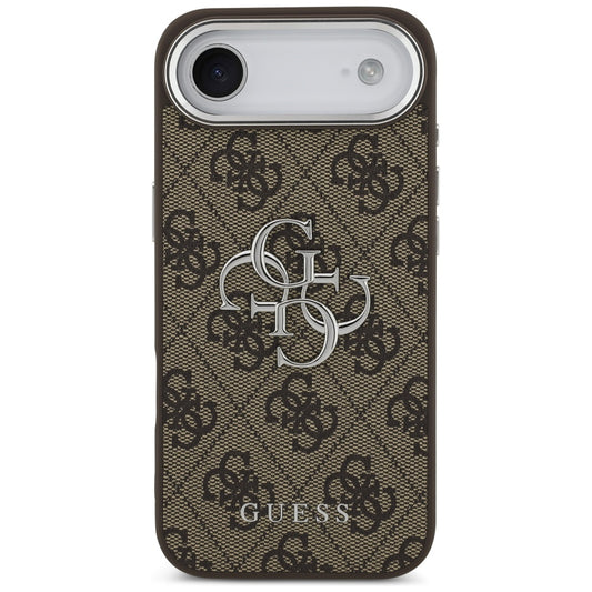 Ovitek za Apple iPhone 17 Air, Guess, Big 4G Logo Classic, Srebrno rjava