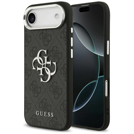 Ovitek za Apple iPhone 17 Air, Guess, Big 4G Logo Classic, Črno Srebrn