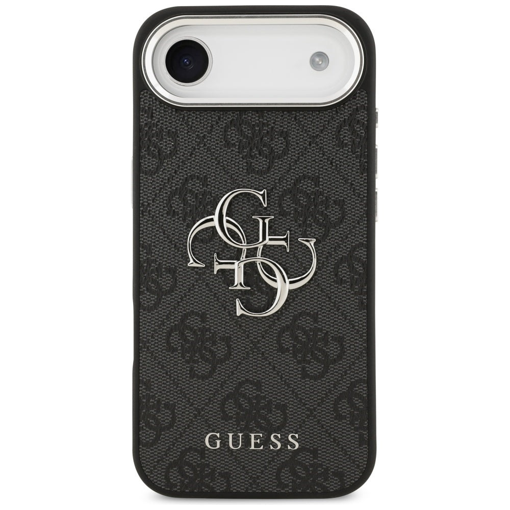 Ovitek za Apple iPhone 17 Air, Guess, Big 4G Logo Classic, Črno Srebrn