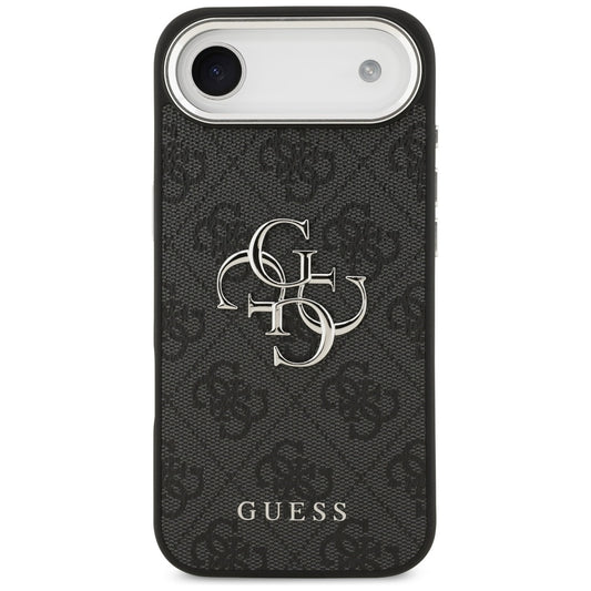 Ovitek za Apple iPhone 17 Air, Guess, Big 4G Logo Classic, Črno Srebrn