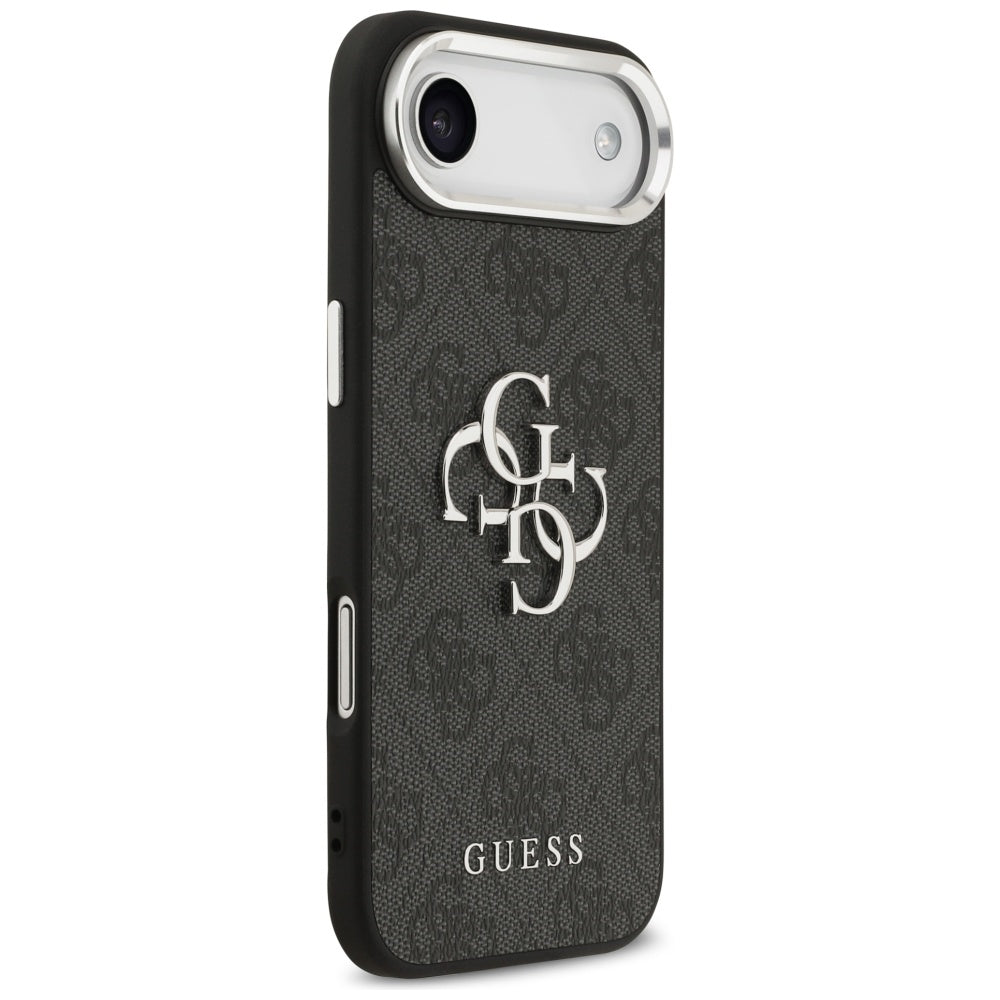 Ovitek za Apple iPhone 17 Air, Guess, Big 4G Logo Classic, Črno Srebrn