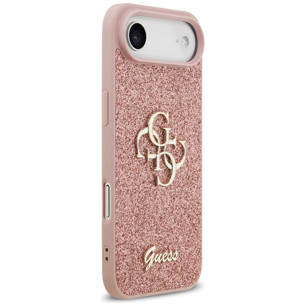 Ovitek za Apple iPhone 17 Air, Guess, Fixed Glitter Big 4G, Roza