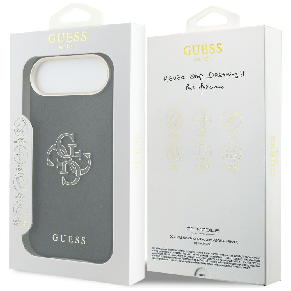 Ovitek za Apple iPhone 17 Air, Guess, Resin Logo, Črn