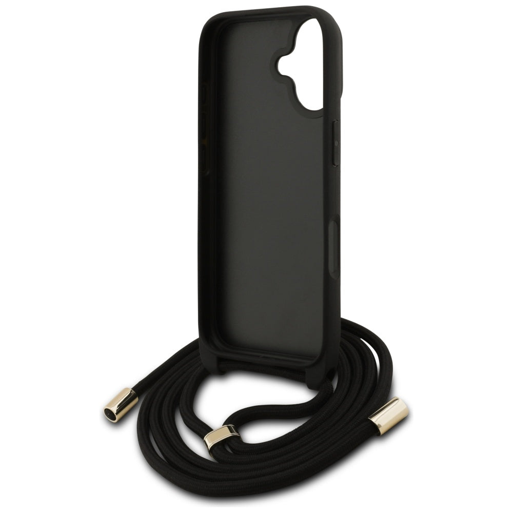 Ovitek za Apple iPhone 17, Guess, 4G CBDY Big Logo with Cord Strap, rjava