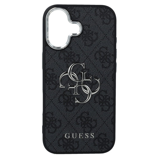 Case for Apple iPhone 17, Guess, Big 4G Logo Classic, Black Silver