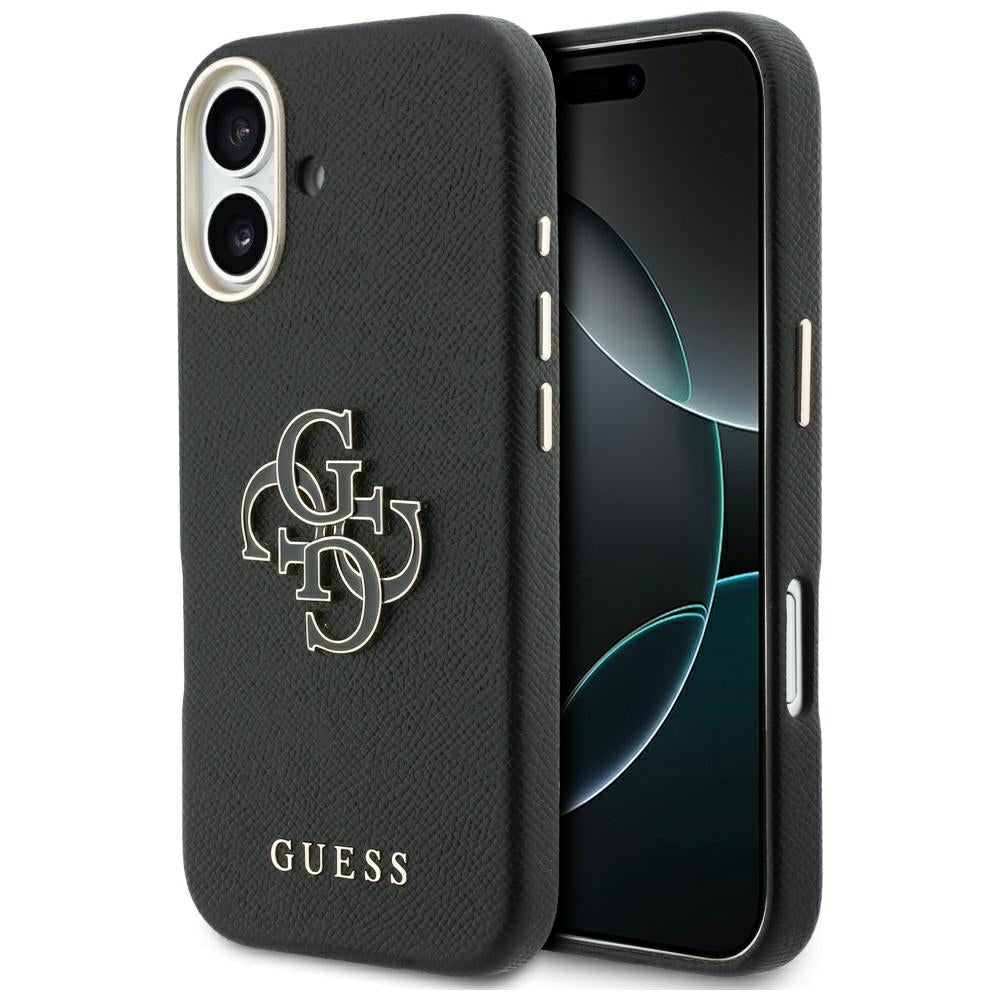 Ovitek za Apple iPhone 17, Guess, Resin Logo, Črn