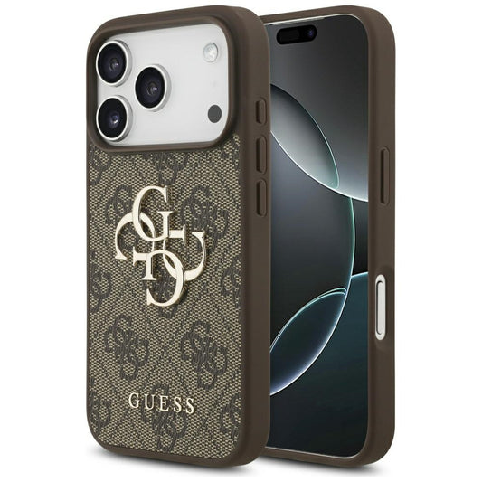 Ovitek za Apple iPhone 17 Pro, Guess, 4G Big Logo, rjava