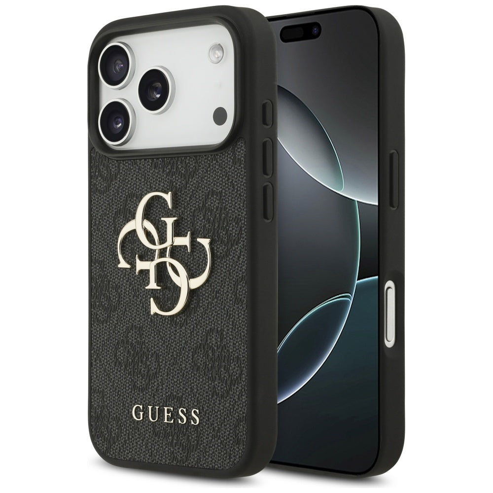 Ovitek za Apple iPhone 17 Pro, Guess, 4G Big Logo, črn