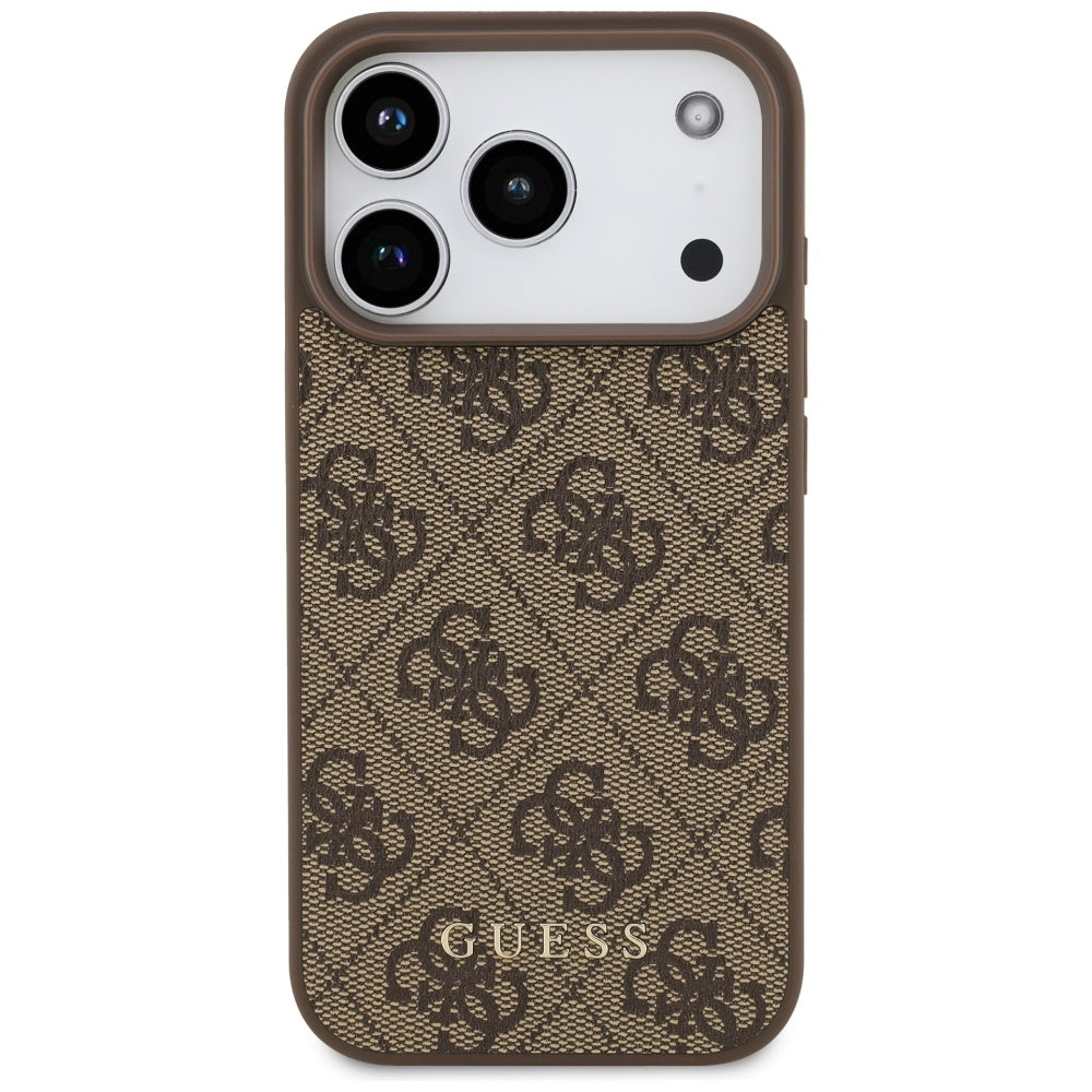 Ovitek za Apple iPhone 17 Pro, Guess, 4G Classic, rjava