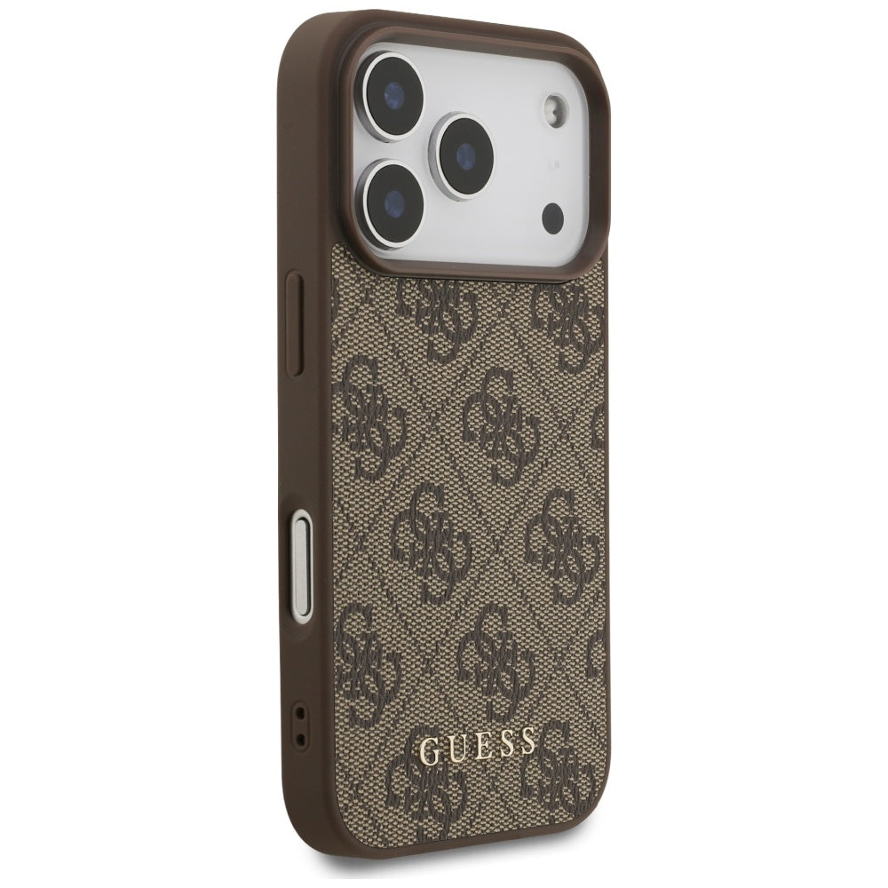Ovitek za Apple iPhone 17 Pro, Guess, 4G Classic, rjava