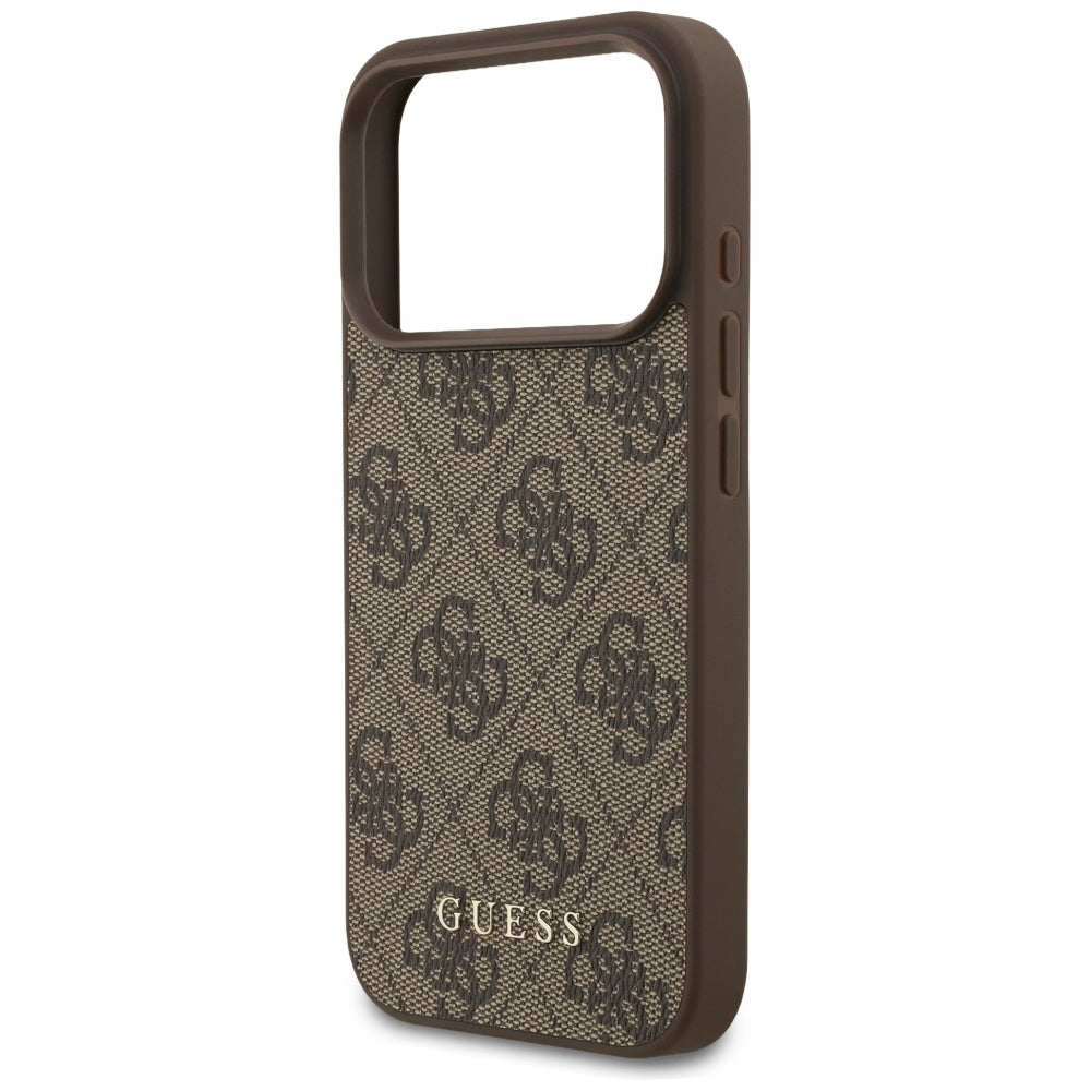 Ovitek za Apple iPhone 17 Pro, Guess, 4G Classic, rjava