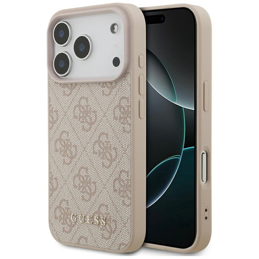 Ovitek za Apple iPhone 17 Pro, Guess, 4G Classic, Roza