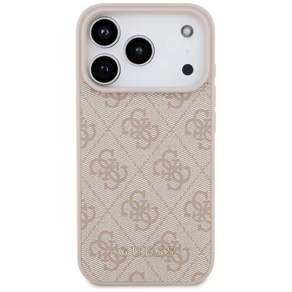 Ovitek za Apple iPhone 17 Pro, Guess, 4G Classic, Roza