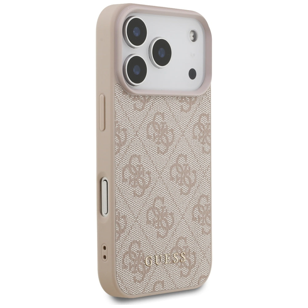 Ovitek za Apple iPhone 17 Pro, Guess, 4G Classic, Roza