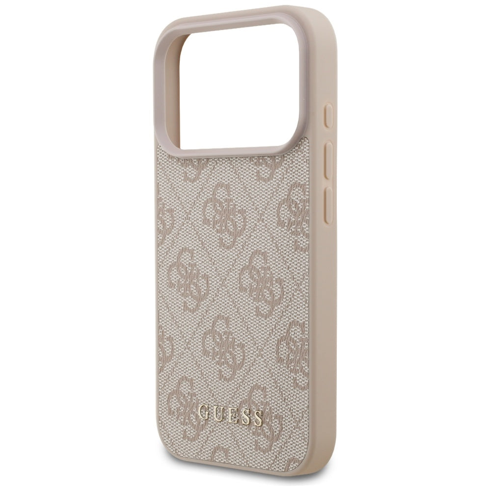 Ovitek za Apple iPhone 17 Pro, Guess, 4G Classic, Roza