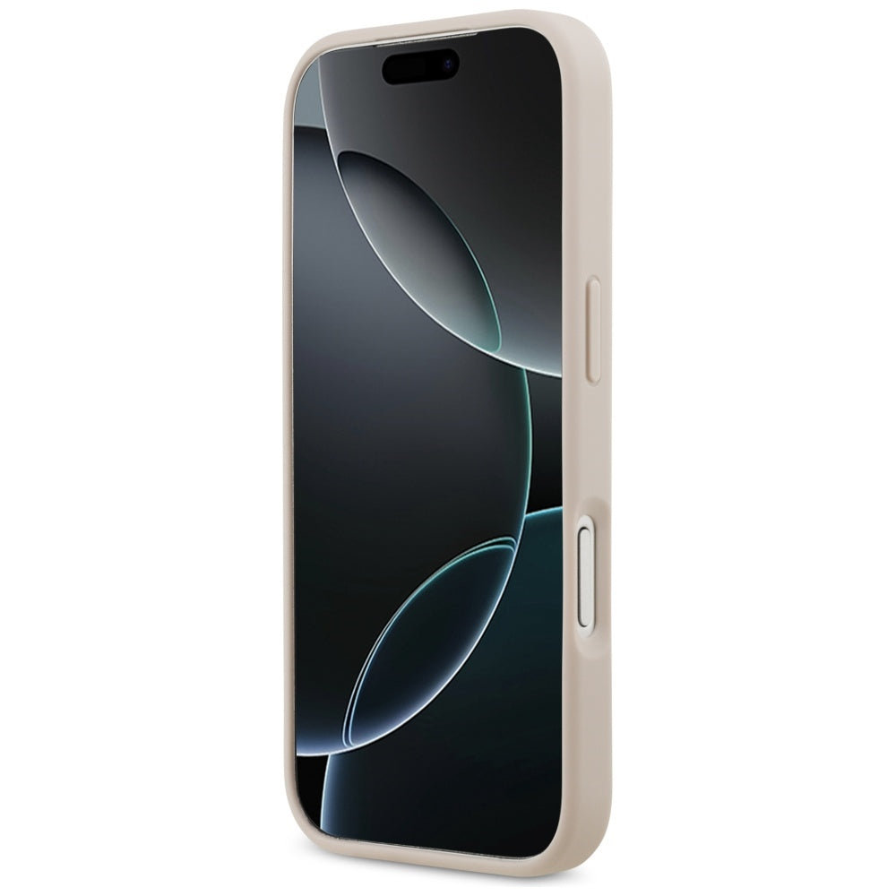 Ovitek za Apple iPhone 17 Pro, Guess, 4G Double Card Triangle, Roza