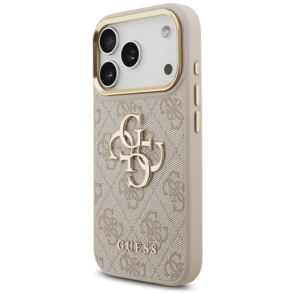 Ovitek za Apple iPhone 17 Pro, Guess, Big 4G Classic Logo with Big Strap, Roza