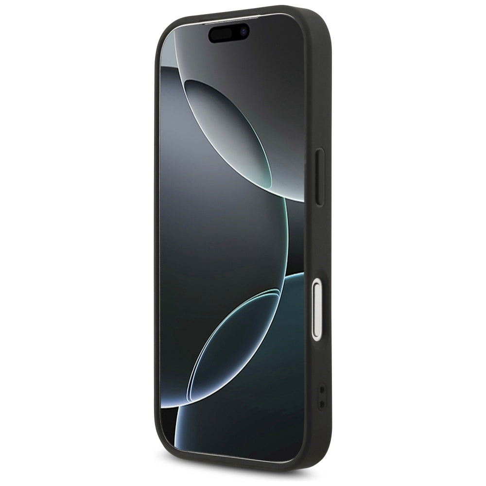 Ovitek za Apple iPhone 17 Pro, Guess, Fixed Glitter Big 4G, črn