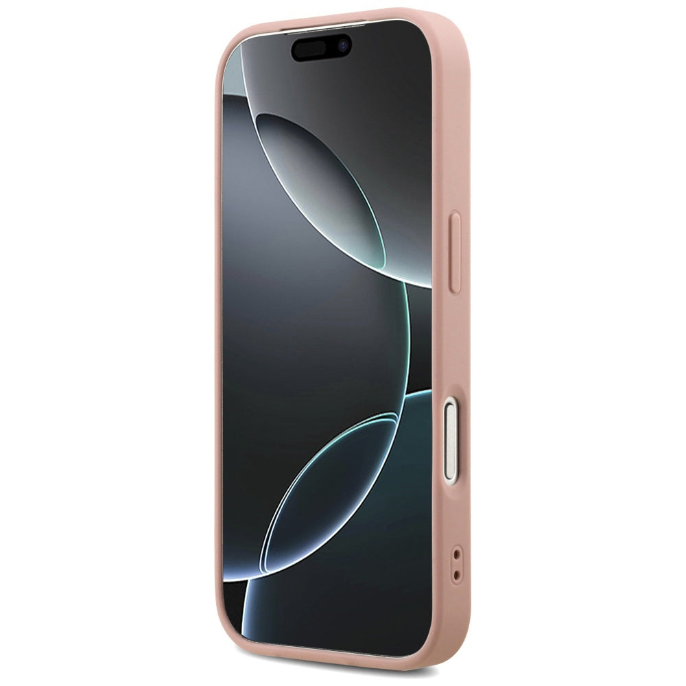 Ovitek za Apple iPhone 17 Pro, Guess, Fixed Glitter Big 4G, Roza