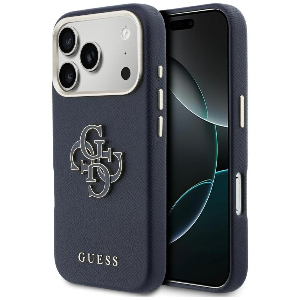 Ovitek za Apple iPhone 17 Pro, Guess, Resin Logo, Modra