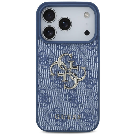 Case for Apple iPhone 17 Pro Max, Guess, 4G Big Logo, Blue