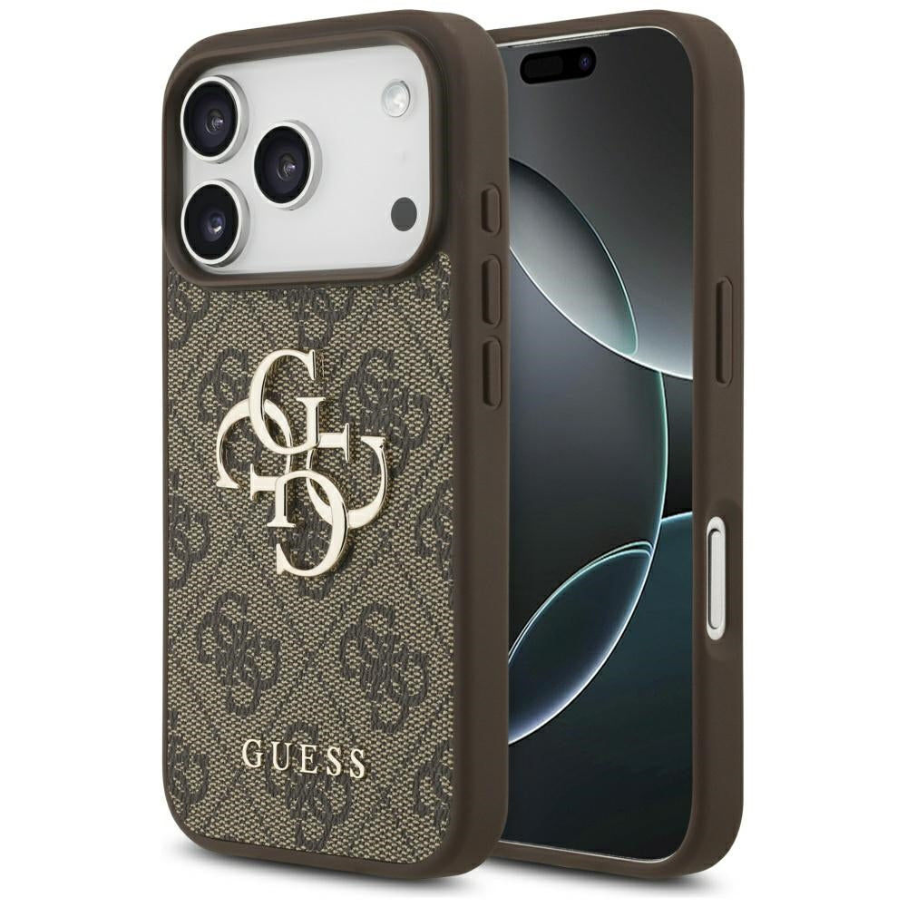Ovitek za Apple iPhone 17 Pro Max, Guess, 4G Big Logo, rjava