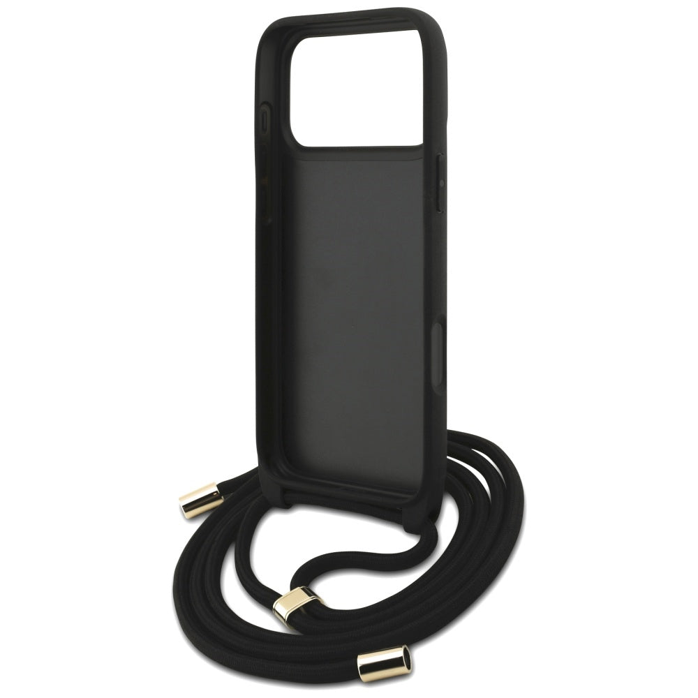 Ovitek za Apple iPhone 17 Pro Max, Guess, 4G CBDY Big Logo with Cord Strap, rjava