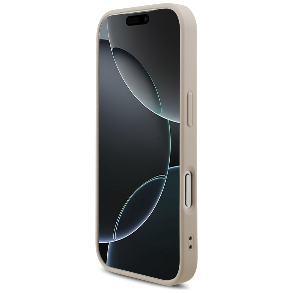 Ovitek za Apple iPhone 17 Pro Max, Guess, 4G Classic Logo with Strap, Roza