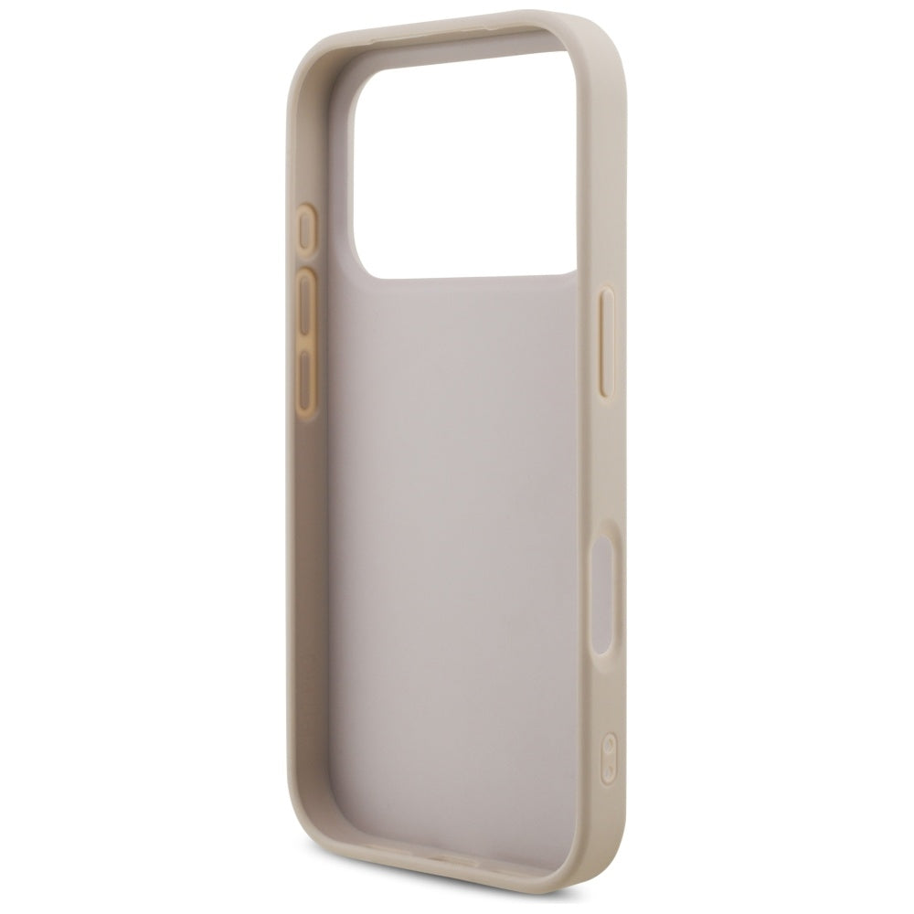Ovitek za Apple iPhone 17 Pro Max, Guess, 4G Classic Logo with Strap, Roza