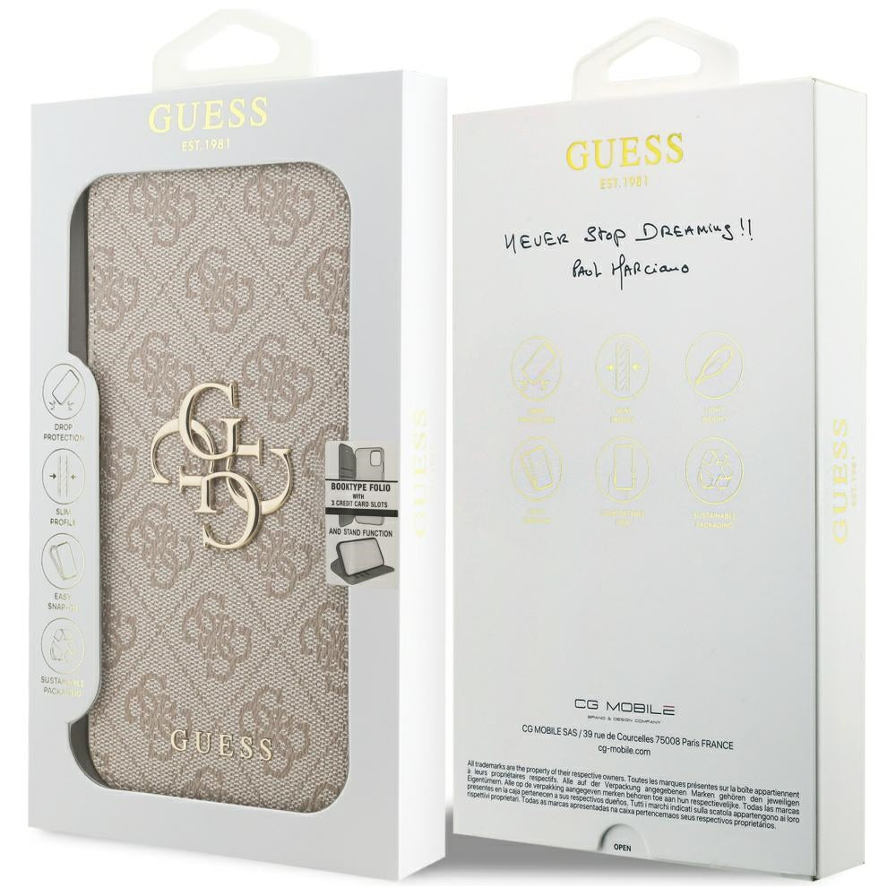 Ovitek za Apple iPhone 17 Pro Max, Guess, 4G Metal Logo, Roza