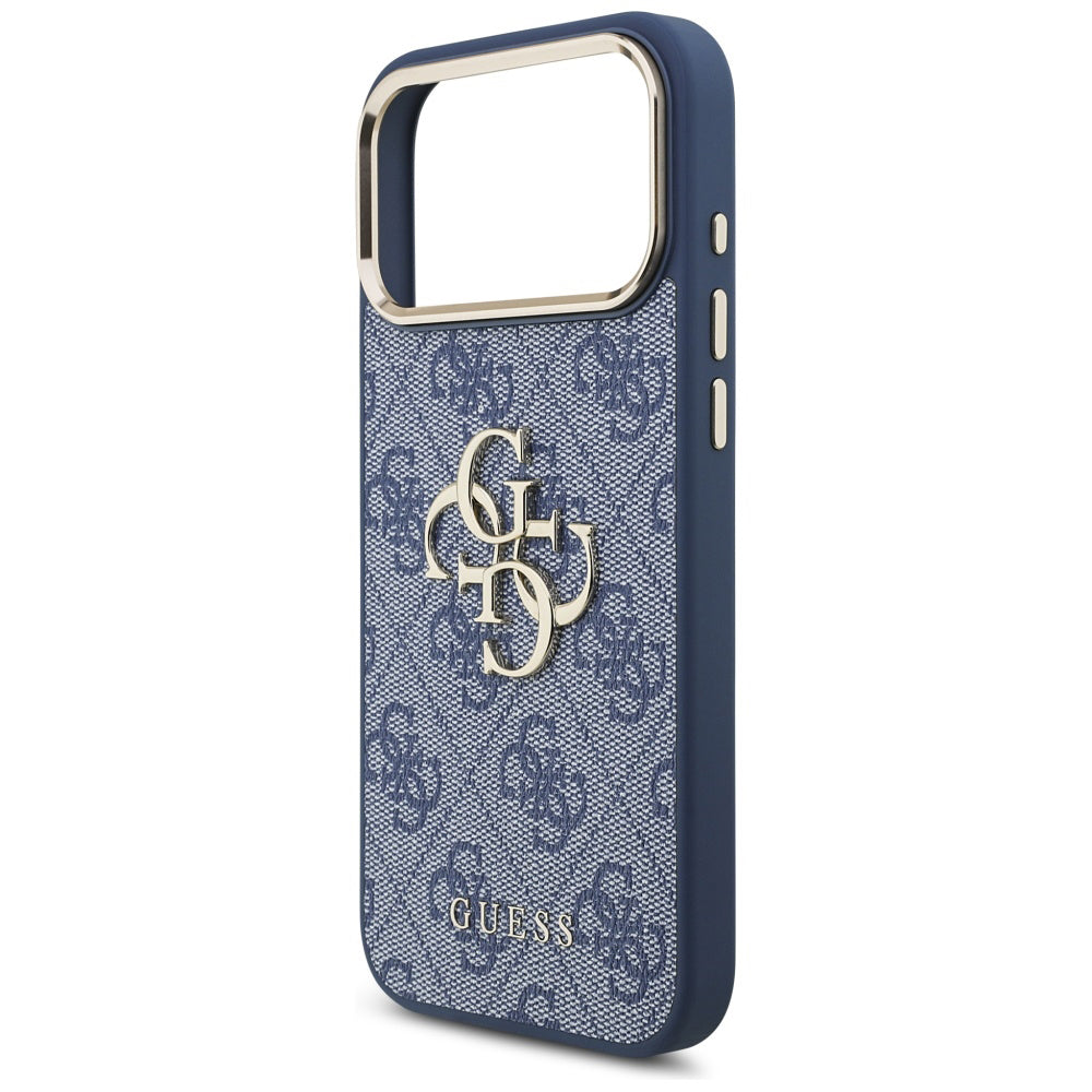 Ovitek za Apple iPhone 17 Pro Max, Guess, Big 4G Logo Classic, Zlato modra