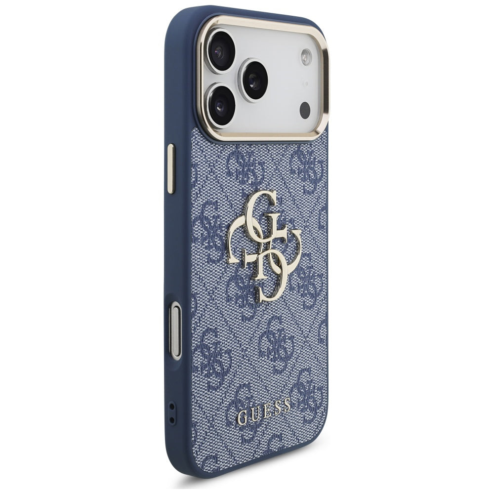 Ovitek za Apple iPhone 17 Pro Max, Guess, Big 4G Logo Classic, Zlato modra