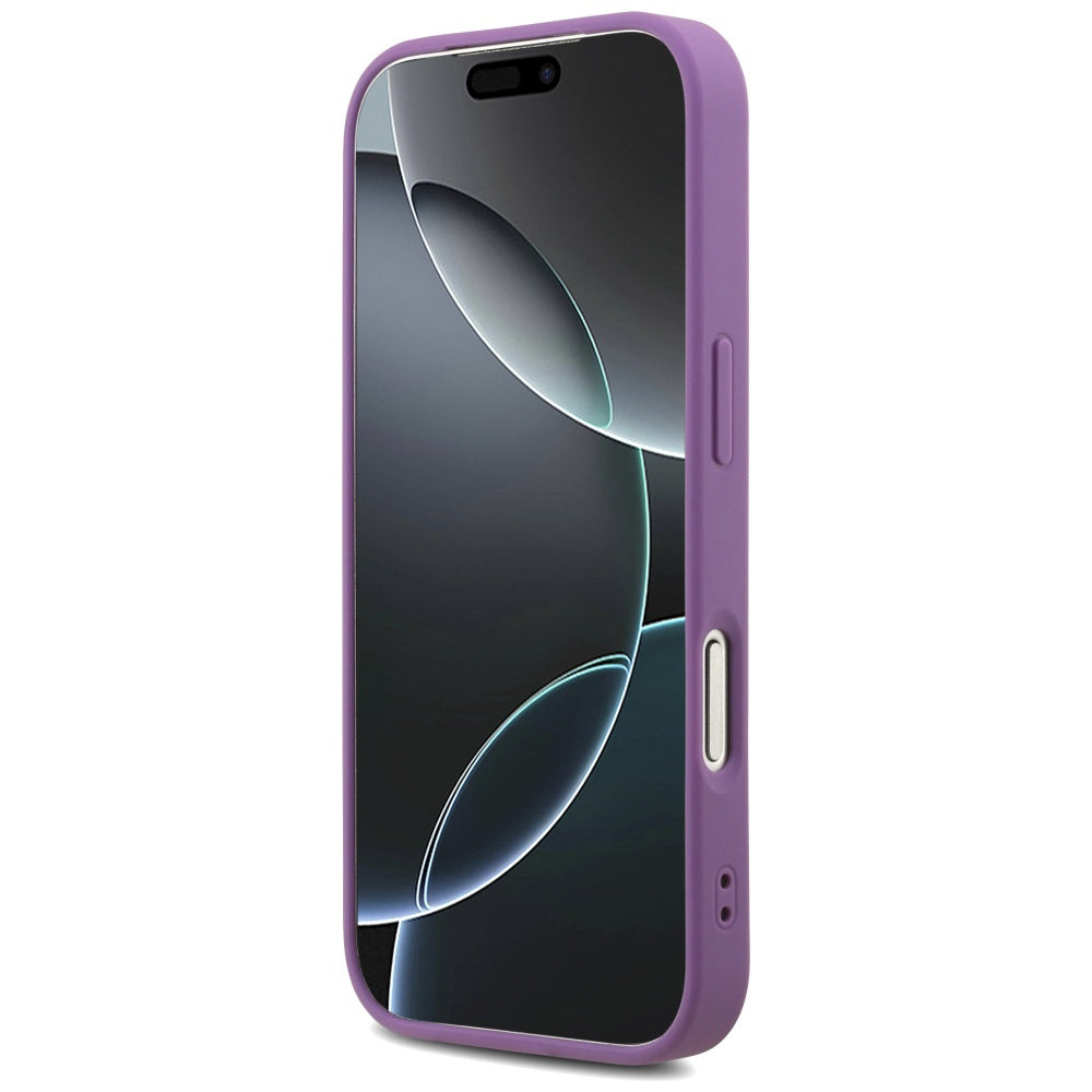 Ovitek za Apple iPhone 17 Pro Max, Guess, Fixed Glitter Big 4G, Vijolična