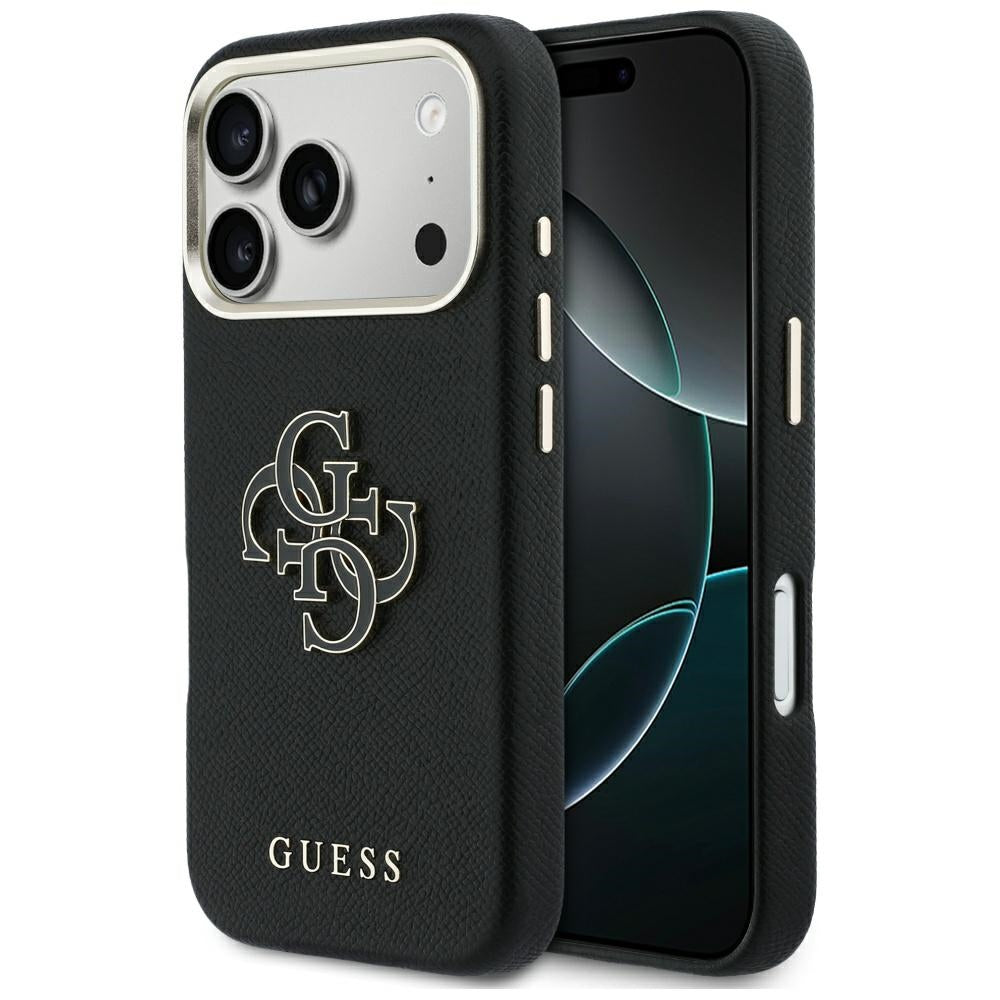 Ovitek za Apple iPhone 17 Pro Max, Guess, Resin Logo, Črna
