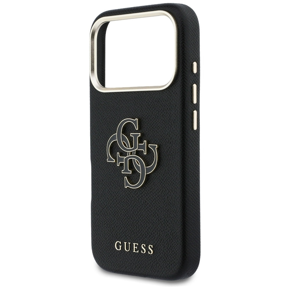 Ovitek za Apple iPhone 17 Pro Max, Guess, Resin Logo, Črna