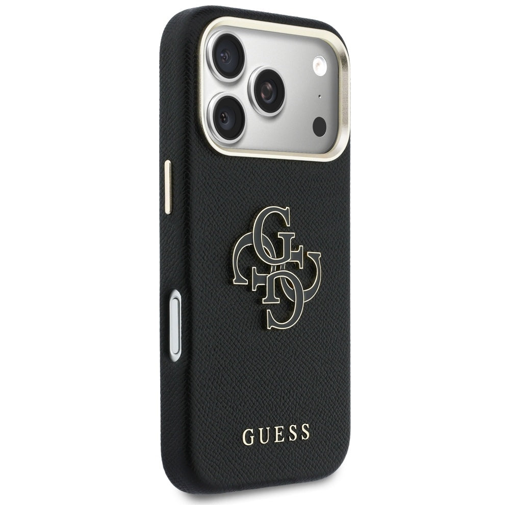 Ovitek za Apple iPhone 17 Pro Max, Guess, Resin Logo, Črna