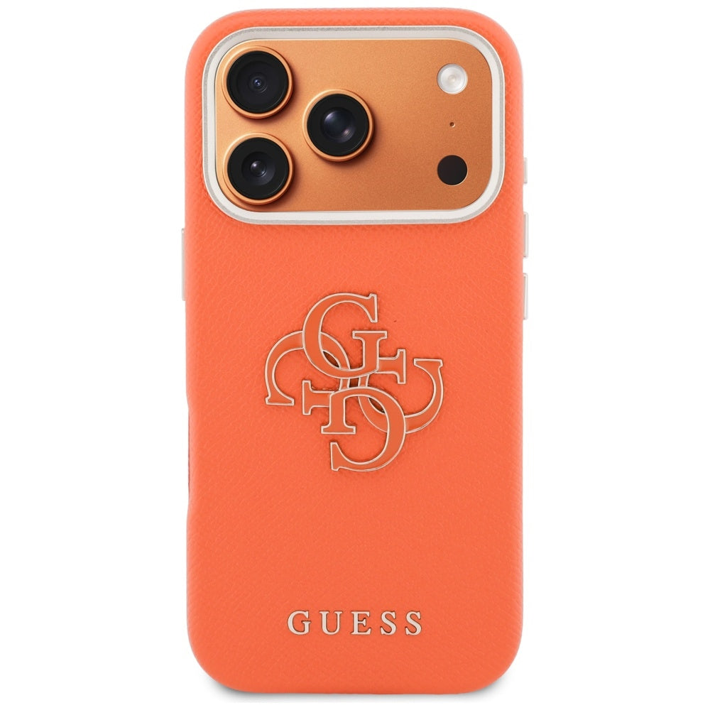 Ovitek za Apple iPhone 17 Pro Max, GUESS, Resin Logo, Oranžen