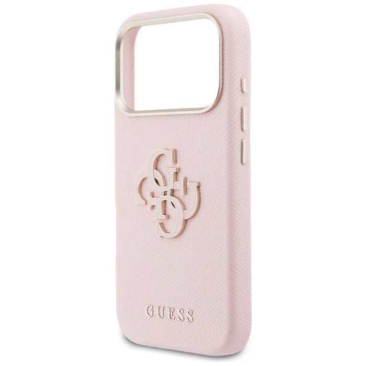 Ovitek za Apple iPhone 17 Pro Max, Guess, Resin Logo, Roza